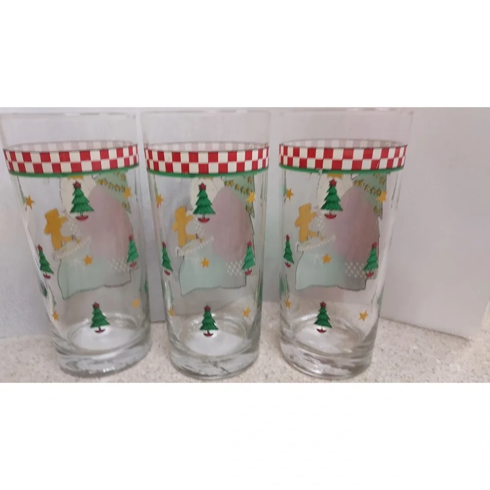 Anchor Hocking Mumm MAGIC‎ OF SANTA - Set of 3 - 6 1/4" HIGHBALL GLASSES Vintage - Picture 4 of 6